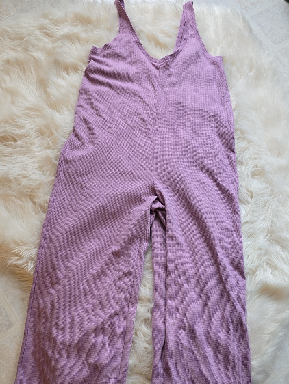 Victoria's Secret Lavender Waffle Knit Pajama Jumpsuit Size S